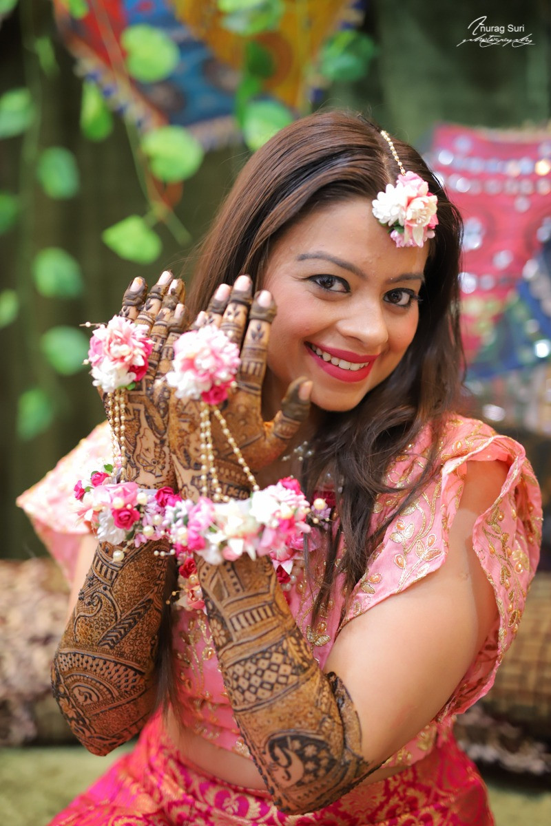 Floral Mehndi Bride