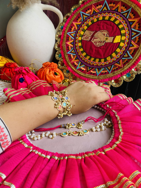 Pastel Pearls Rakhi SET