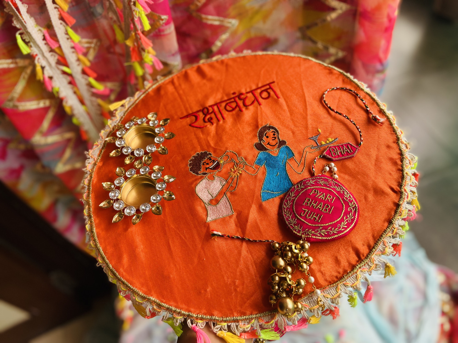 Orange Rakhi Thaal